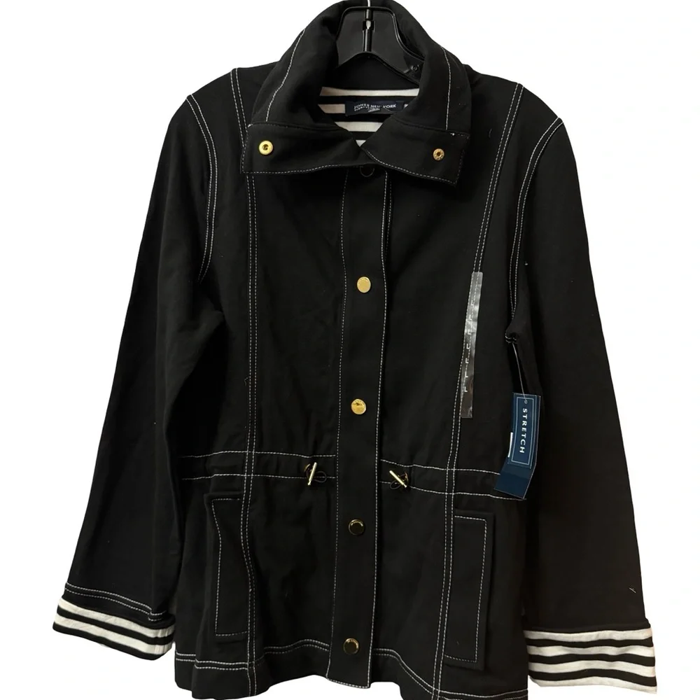 Jones New York Utility Jacket with Contrast Stitching Large - Picture 1 of 5